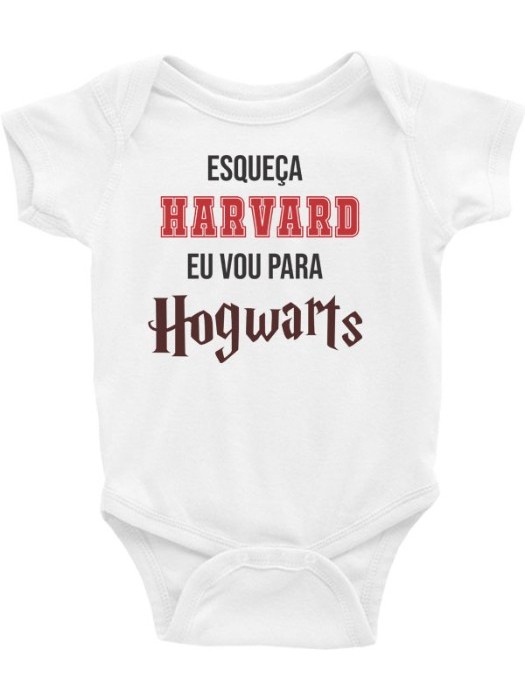 Body Bebê Infantil Esqueça Harvard Eu Vou Para Hogwarts (Modelo 2) - Harry Potter